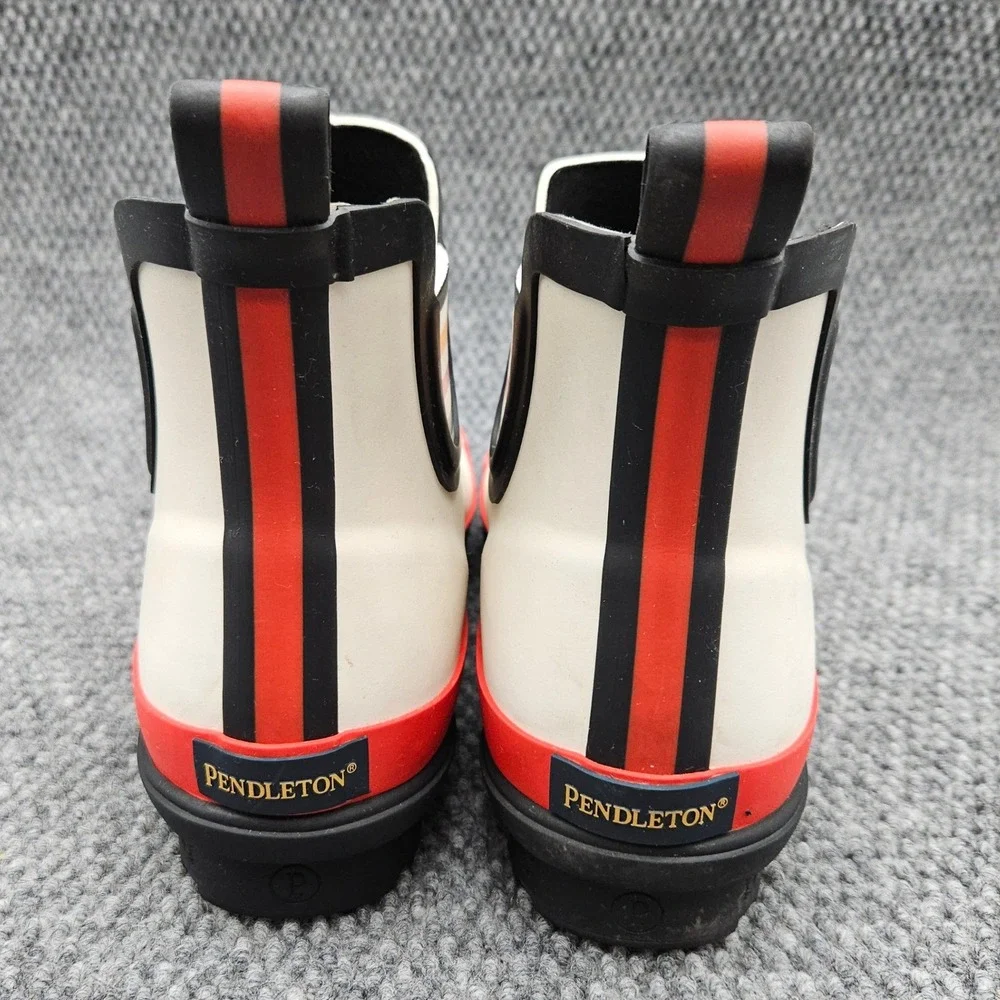 Pendleton Women 10 White Rain Boot Glacier National Park Chelsea Waterproof Shoe